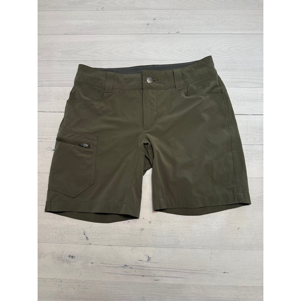 Outdoor Research Womens Ferrosi Shorts 7" inseam olive green size 4